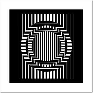 Geometric Abstract in black Posters and Art